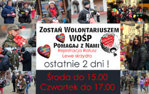 Read more about the article Jutro ostatni dzień rejestracji wolontariuszy WOŚP