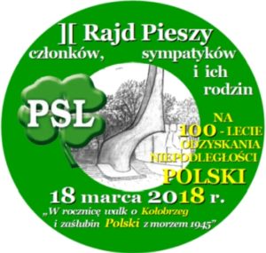 Read more about the article II Rajd Pieszy członków, sympatyków PSL w rocznicę walk o Kołobrzeg i zaślubin Polski z Morzem 1945