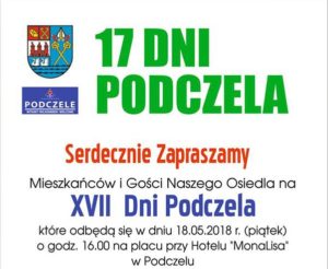 Read more about the article Piątek, osiedle Podczele, XVII Dni Podczela, godz. 16, wstęp wolny