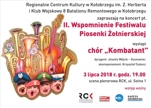 You are currently viewing Wtorek, RCK, koncert „Wspomnienie piosenek z Festiwalu Piosenki Żołnierskiej”, godz. 19, wstęp wolny