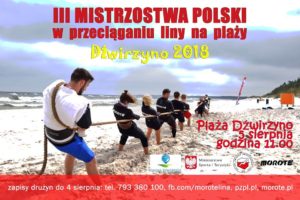 Read more about the article W niedzielę Mistrzostwa Polski w Przeciąganiu Liny na plaży w Dźwirzynie