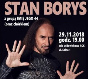 Read more about the article Czwartek, RCK, koncert Stana Borysa, godz. 18, bilety 25zł/30zł