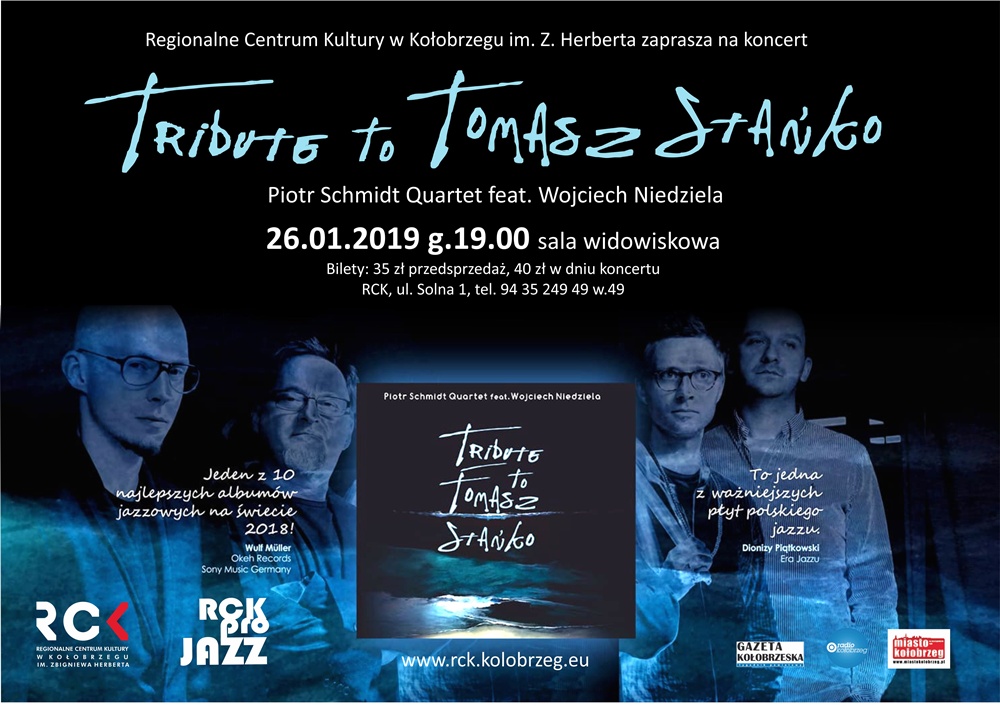 You are currently viewing Sobota, RCK, koncert Tribute to Tomasz Stańko, godz. 19, bilety 35zł/40zł