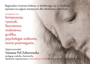 Read more about the article Czwartek, RCK, zajęcia artystyczne dla młodzieży i dorosłych, godz. 17, wstęp wolny
