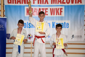 Read more about the article Gratulacje! Wiktor Wojarski z klubu Morote z brązowym medalem Grand Prix Mazovia Karate WKF