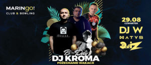 Read more about the article Sobota, Maringo Klub, Pożegnanie Wakacji, godz. 21, bilety 25 zł