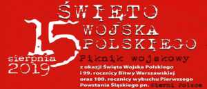 Read more about the article Piknik Wojskowy z okazji Święta Wojska Polskiego i 99. rocznicy Bitwy Warszawskiej oraz 100. rocznicy wybuchu pierwszego Powstania Śląskiego (program)