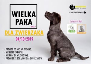 Read more about the article Piątek, Milenium Klub Fitness, „Wielka paka dla zwierzaka”, godz. 17 do 20.30
