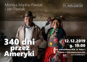 Read more about the article Czwartek, RCK, spotkanie z podróżnikami „340 dni przez Ameryki”, godz. 19, bilety 5 zł