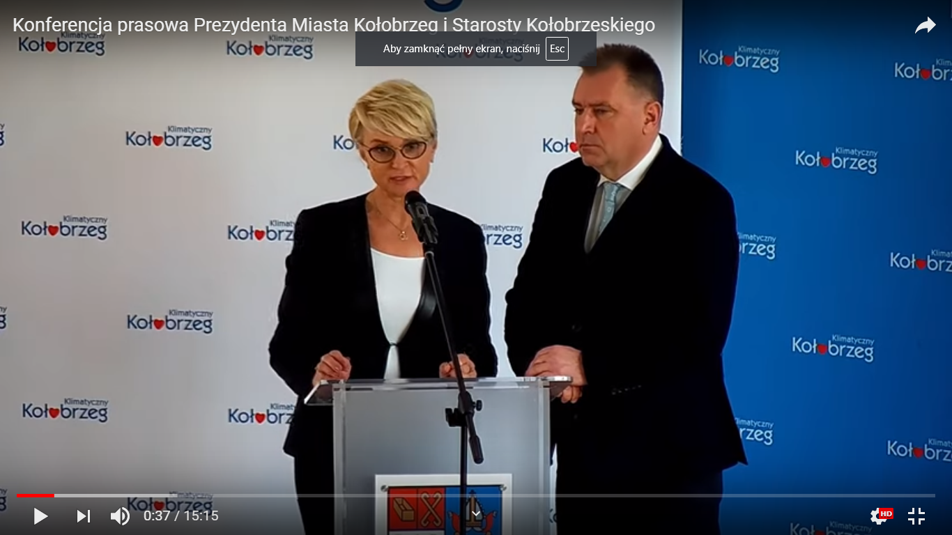 You are currently viewing Konferencja prezydent Kołobrzegu i starosty kołobrzeskiego ws. sytuacji epidemicznej w mieście (wideo)