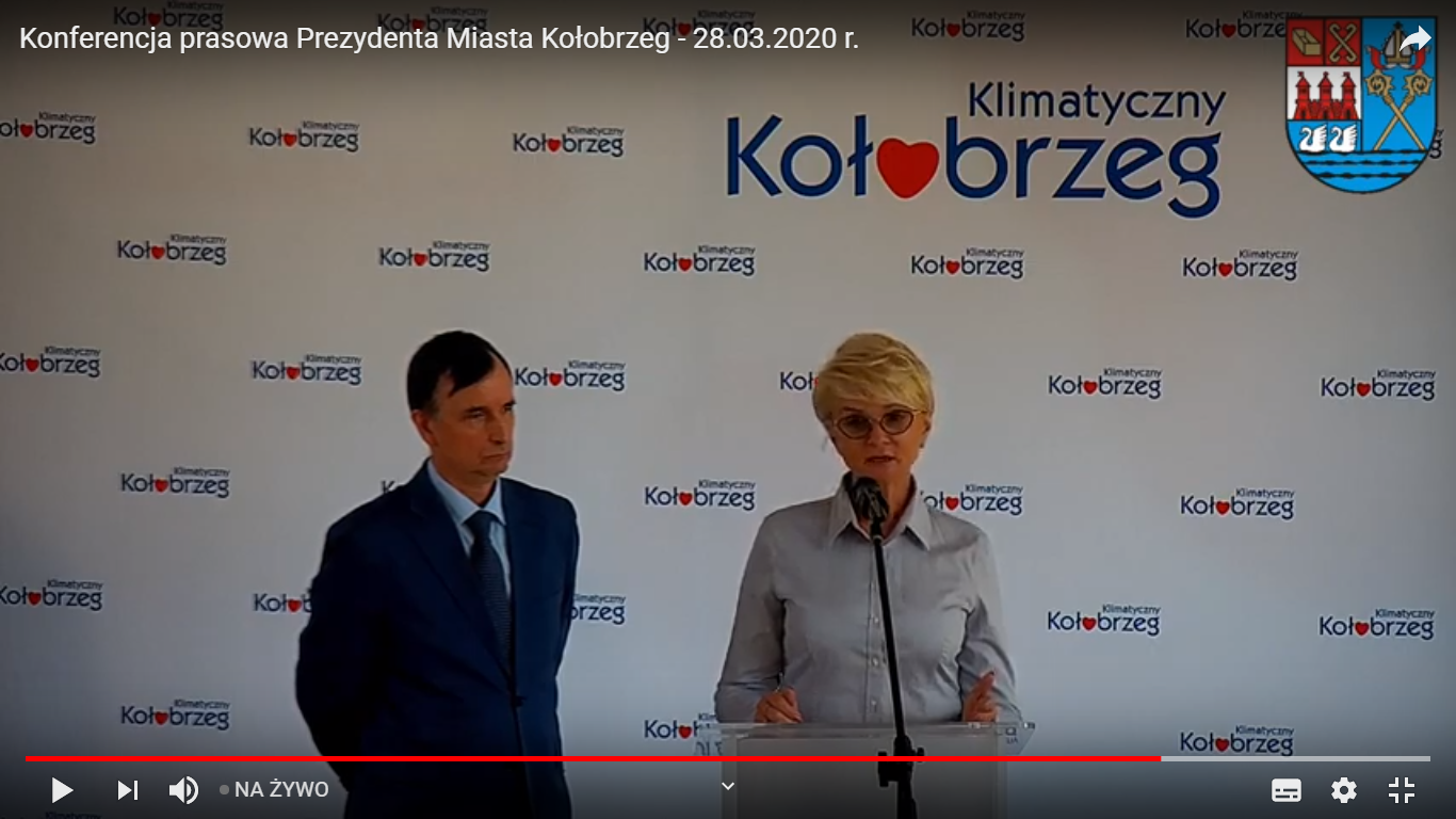 You are currently viewing Zapis wideo konferencji prezydent Kołobrzegu i dyrektora Sanepidu