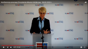 Read more about the article Konferencja prezydent Kołobrzegu ws. sytuacji w Kołobrzegu wywołanej koronawirusem (zapis wideo)