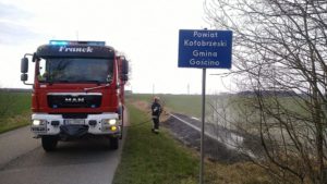Read more about the article Przypadkowi kierowcy gasili pożar. Zapobiegli rozprzestrzenieniu się ognia