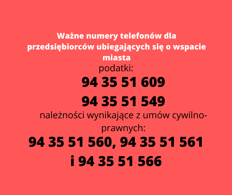 You are currently viewing Przedsiębiorcy mogą składać wnioski o pomoc miasta (ważne numery telefonów, wzór wniosku i oświadczenia)