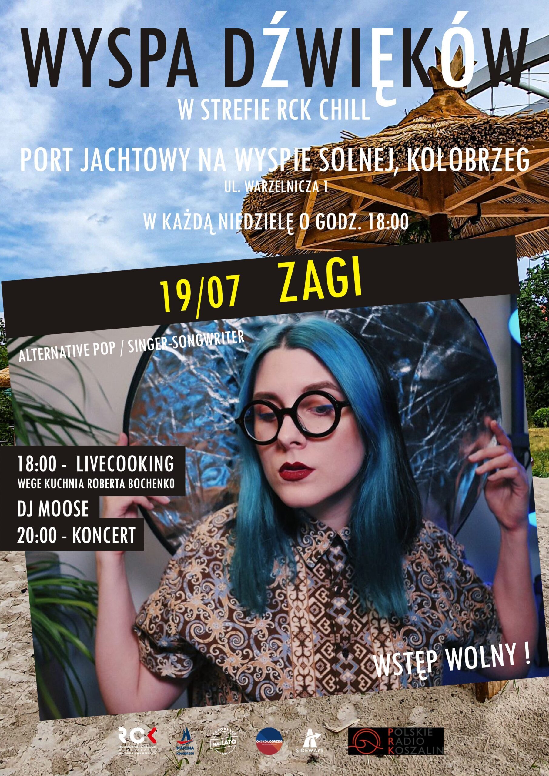 You are currently viewing 19 lipca, Portowa Strefa Chilloutu, koncert ZAGI,  godz. 20, wstęp wolny