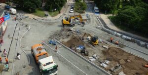 Read more about the article Postęp prac przy remoncie ulic w centrum miasta (ZDJĘCIA)