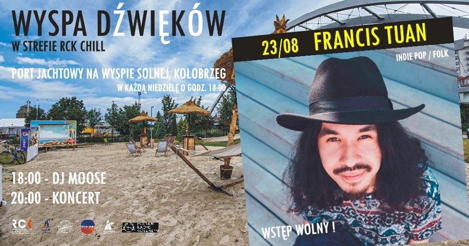 You are currently viewing 23 sierpnia, port jachtowy, koncert FRANCIS TUAN, godz. 20, wstęp wolny