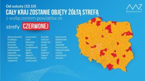 Read more about the article Od soboty cały kraj objęty strefą żółtą. Nowe zasady bezpieczeństwa w całym kraju. Podajemy co się zmieni