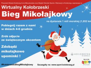 Read more about the article ONLINE: 4-6 grudnia, Kołobrzeski Wirtualny Bieg Mikołajkowy 2020