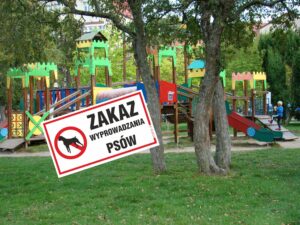 Read more about the article Zwierzęce „miny” na placach zabaw. Radna chce ustawienia tabliczek zakazujących wstępu na nie ze zwierzętami