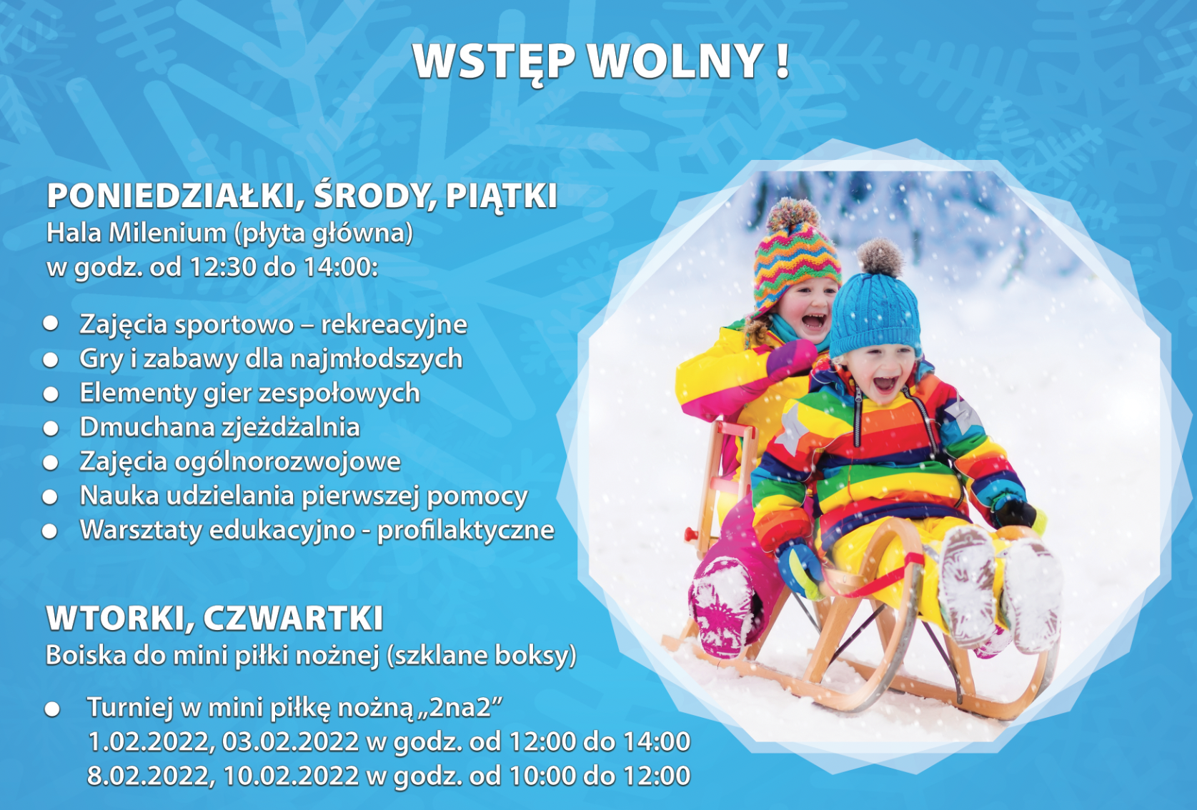 You are currently viewing MOSiR i Akademia Piłkarska Kotwica Kołobrzeg zapraszają na aktywne ferie. Wszystkie zajęcia są darmowe