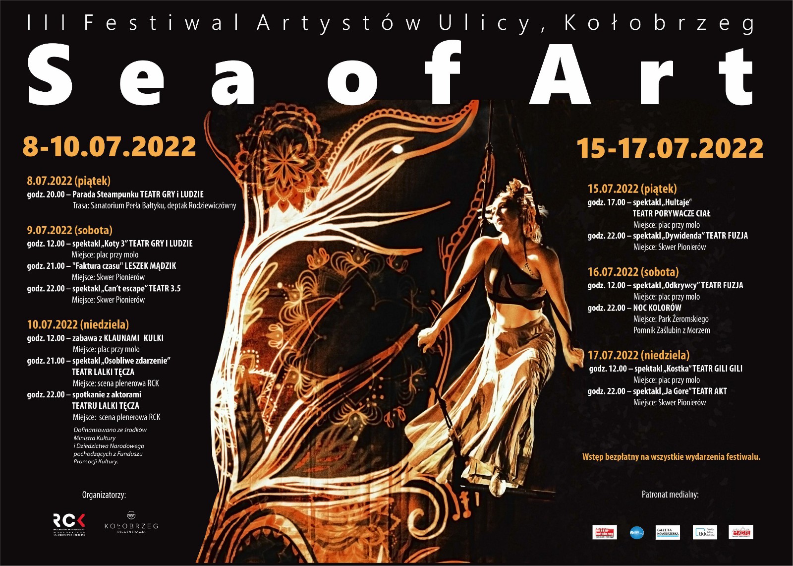 You are currently viewing Jutro rozpoczyna się niezwykły Festiwal Artystów Ulicy „Sea of Art”. Program dzień po dniu