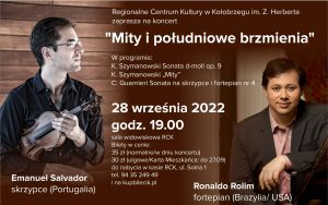 Read more about the article 28 września, RCK, koncert „Mity i południowe brzmienia”, godz. 19, bilety