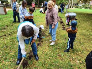 Read more about the article Posadzili ponad tysiąc sadzonek krokusów
