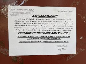 Read more about the article Uwaga centrum Kołobrzegu! Zróbcie zapas wody, bo jutro jej zabraknie