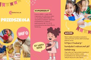 Read more about the article 6 marca rozpoczyna się rekrutacja dzieci do przedszkoli i oddziałów przedszkolnych w szkołach podstawowych (szczegóły)