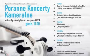 Read more about the article 29 lipca, park przy bindażu, koncerty poranne, godz. 11, wstęp wolny