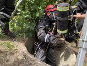 Read more about the article Uwięziony kot nie chciał współpracować ze strażakami, którzy przybyli mu z pomocą. Do akcji wkroczyła więc specjalna grupa…