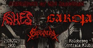 Read more about the article 23 września, klub Centrala, koncert Ashes, Garota, Gęgotka, godz. 19, bilety 30 zł