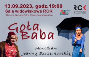 Read more about the article 13 września, RCK, Monodram Goła Baba, godz. 19, bilety 45 zł