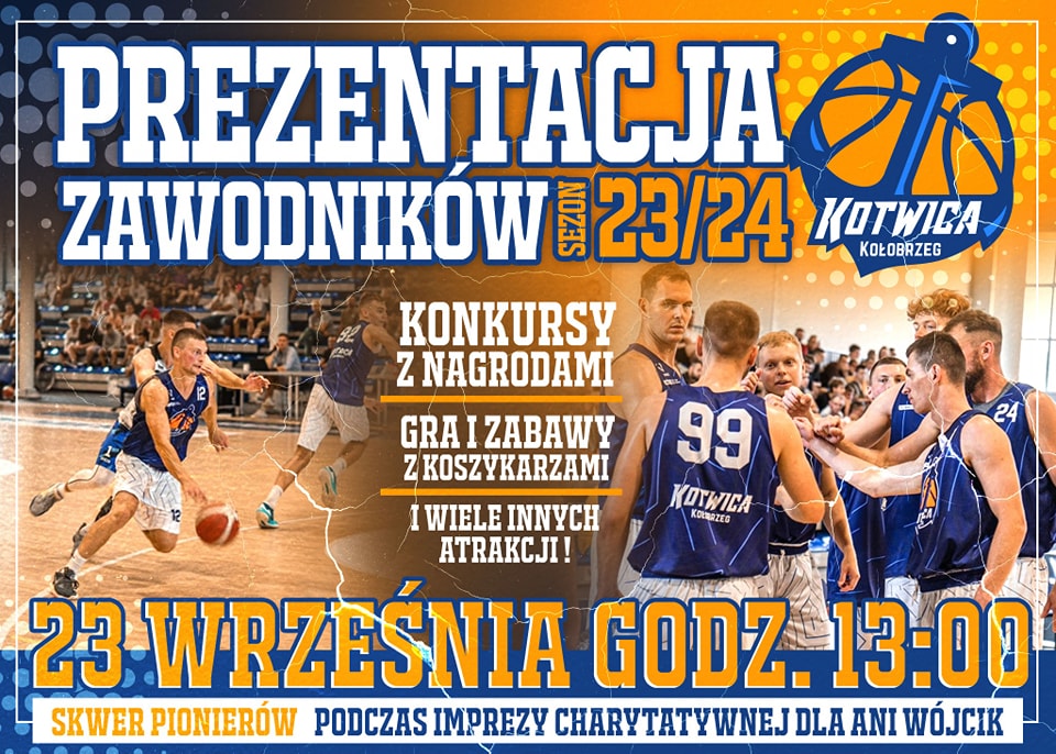 You are currently viewing W sobotę (23.09) na Skwerze Pionierów prezentacja zawodników koszykarskiej Kotwicy Kołobrzeg sezon 23/24