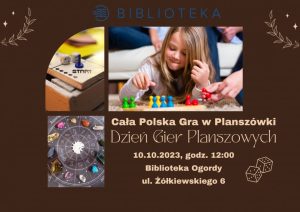Read more about the article 10 października, biblioteka na Ogrodach, Dzień Gier Planszowych, godz. 12, wstęp wolny