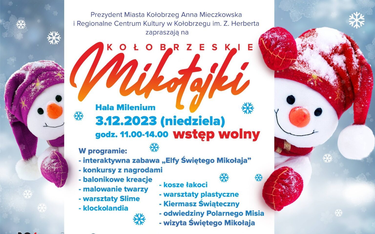 You are currently viewing 3 grudnia, hala Milenium, Kołobrzeskie Mikołajki, godz. 11, wstęp wolny