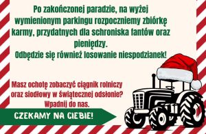 Read more about the article Świątecznie przystrojone ciągniki przejadą ulicami Kołobrzegu. To część akcji pomocowej dla schroniska dla zwierząt