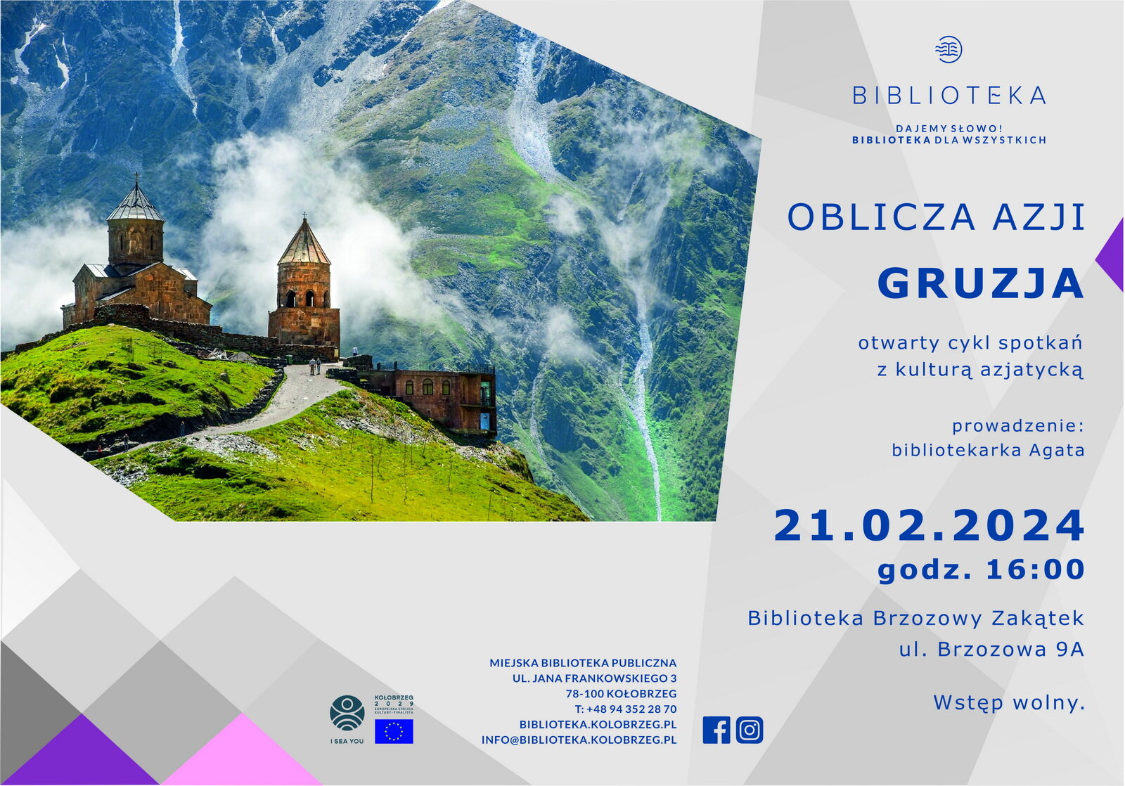 You are currently viewing 21 lutego, biblioteka, oblicza Gruzji, godz. 16, wstęp wolny