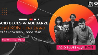 22 lutego, Adebar, koncert Acide Blues, godz. 20, bilet 30 zł