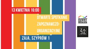 Read more about the article 13 kwietnia otwarte spotkanie organizacyjno-zapoznawcze dla osób LGBTQ+ i sojuszniczych