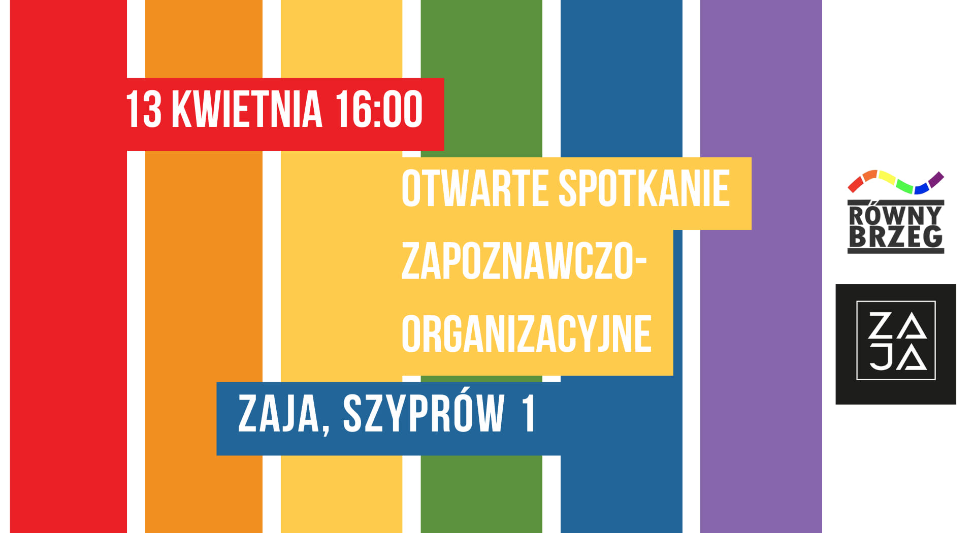 You are currently viewing 13 kwietnia otwarte spotkanie organizacyjno-zapoznawcze dla osób LGBTQ+ i sojuszniczych