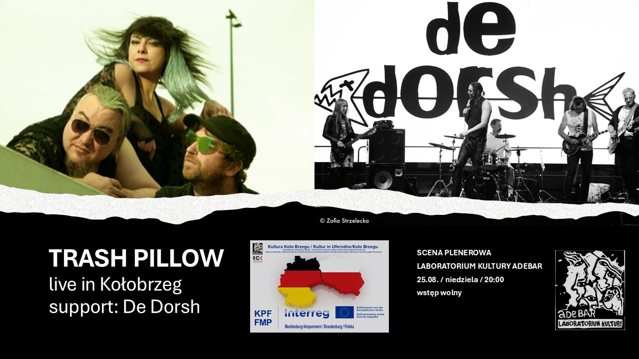 You are currently viewing 25 sierpnia, koncert De Dorsh/Trash Pillow, wstęp wolny