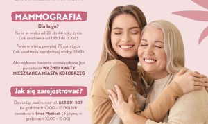 Read more about the article Ostatnie miejsca na bezpłatne badanie piersi dla kobiet z Kołobrzegu
