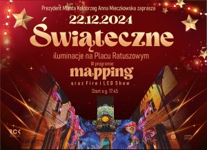 Read more about the article 22 grudnia pokaz mappingu na ratuszu oraz fire i led show