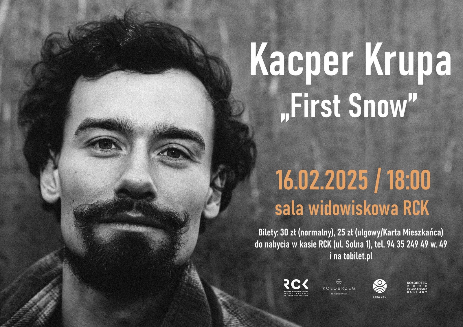 You are currently viewing 16 lutego, koncert Kacpra Krupy „First Snow”, RCK, bilety