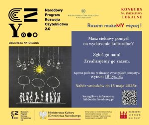 Read more about the article Masz pomysł na wydarzenie kulturalne? Biblioteka pomoże go zrealizować