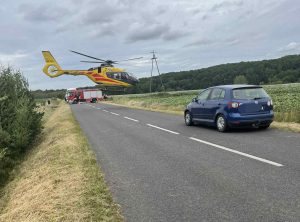 Read more about the article Wypadek pod Rzesznikowem. Na miejscu lądował śmigłowiec LPR