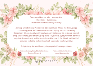 Read more about the article Życzenia z Okazji Dnia Edukacji Narodowej