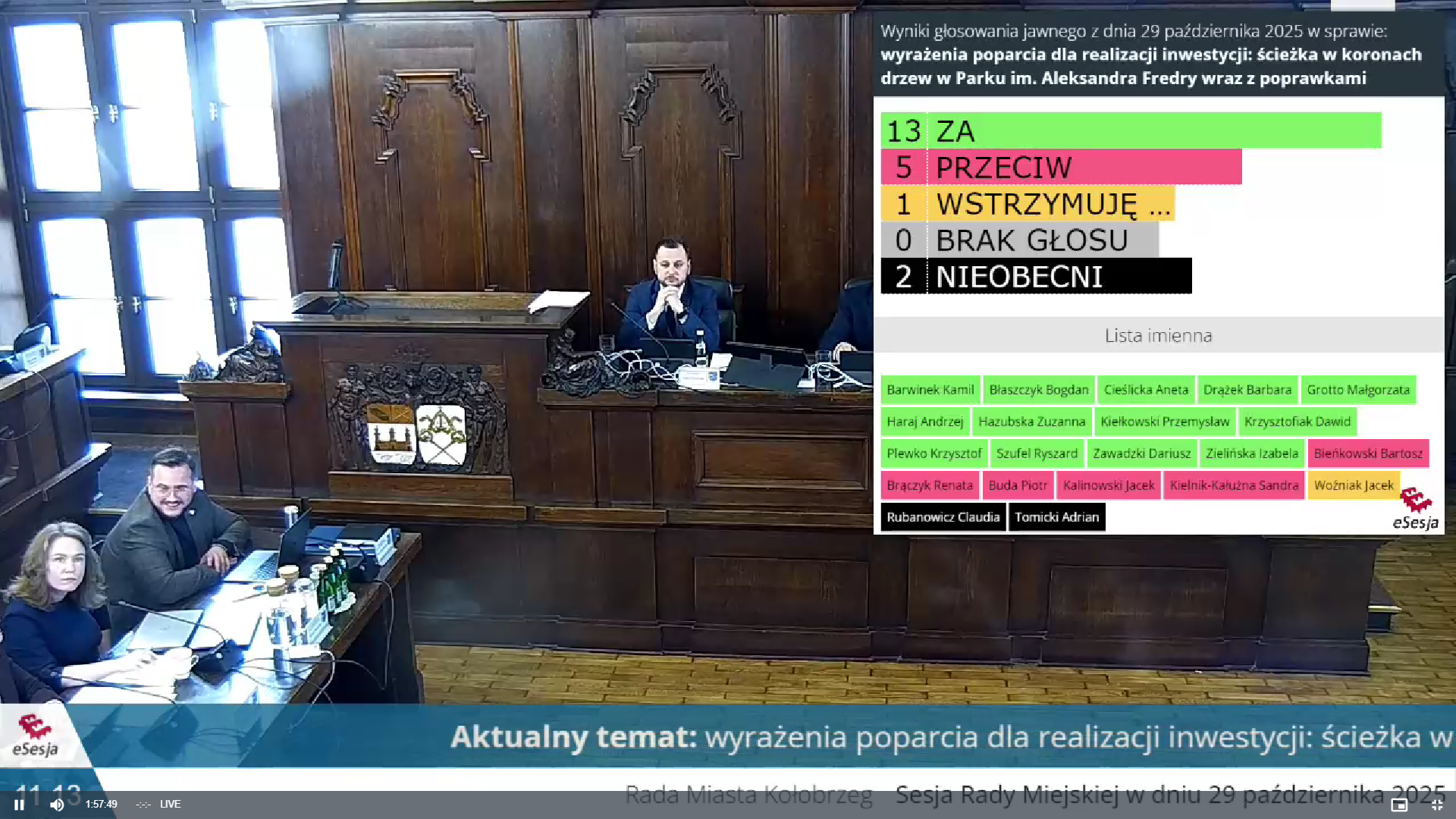 You are currently viewing Rada Miasta poparła projekt ścieżki w koronach drzew, ale nie tam, gdzie chce inwestor